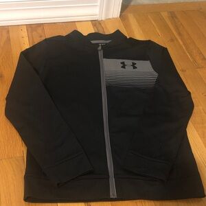Under Armour Black and Gray Zip-Up sweatshirt  youth large